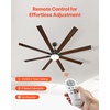 image:imageVEVOR 84 In Ceiling Fan with Light 6Speed Remote Control Dimmable 3Color Temperature Reversible DC Motor Low Profile Flush Mount Fan for Bedroom Living Room IndoorOutdoor Use Brushed NickelBlack