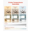 image:imageVEVOR 84 In Ceiling Fan with Light 6Speed Remote Control Dimmable 3Color Temperature Reversible DC Motor Low Profile Flush Mount Fan for Bedroom Living Room IndoorOutdoor Use Brushed NickelCoffee