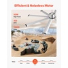 image:imageVEVOR 84 In Ceiling Fan with Light 6Speed Remote Control Dimmable 3Color Temperature Reversible DC Motor Low Profile Flush Mount Fan for Bedroom Living Room IndoorOutdoor Use Brushed NickelBrushed Nickel