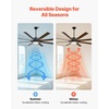 image:imageVEVOR 84 In Ceiling Fan with Light 6Speed Remote Control Dimmable 3Color Temperature Reversible DC Motor Low Profile Flush Mount Fan for Bedroom Living Room IndoorOutdoor Use Brushed NickelBlack