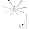 image:imageVEVOR 84 In Ceiling Fan with Light 6Speed Remote Control Dimmable 3Color Temperature Reversible DC Motor Low Profile Flush Mount Fan for Bedroom Living Room IndoorOutdoor Use Brushed NickelBrushed Nickel
