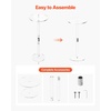 image:imageVEVOR Acrylic Drink Table Small Round Side Table with Solid Post Modern Clear End Table Transparent Cake Desk for Coffee Cocktail Dessert Snack Living Room Bedroom Bathroom Easy Assembly