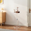 image:imageVEVOR Acrylic Drink Table Small Round Side Table with Solid Post Modern Clear End Table Transparent Cake Desk for Coffee Cocktail Dessert Snack Living Room Bedroom Bathroom Easy Assembly