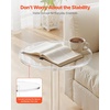 image:imageVEVOR Acrylic Drink Table Small Round Side Table with Solid Post Modern Clear End Table Transparent Cake Desk for Coffee Cocktail Dessert Snack Living Room Bedroom Bathroom Easy Assembly