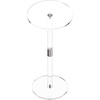 image:imageVEVOR Acrylic Drink Table Small Round Side Table with Solid Post Modern Clear End Table Transparent Cake Desk for Coffee Cocktail Dessert Snack Living Room Bedroom Bathroom Easy Assembly
