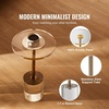 image:imageVEVOR Acrylic Folding Tray Table Acrylic End Table with Folding X Leg Clear Acrylic Side Table for Coffee Drink Food Snack for Living Room amp BedroomBrushed Brass