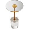 image:imageVEVOR Acrylic Folding Tray Table Acrylic End Table with Folding X Leg Clear Acrylic Side Table for Coffee Drink Food Snack for Living Room amp BedroomBrushed Brass