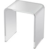 image:imageVEVOR Acrylic Folding Tray Table Acrylic End Table with Folding X Leg Clear Acrylic Side Table for Coffee Drink Food Snack for Living Room amp BedroomUShaped