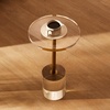 image:imageVEVOR Acrylic Folding Tray Table Acrylic End Table with Folding X Leg Clear Acrylic Side Table for Coffee Drink Food Snack for Living Room amp BedroomBrushed Brass