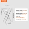 image:imageVEVOR Acrylic Folding Tray Table Acrylic End Table with Folding X Leg Clear Acrylic Side Table for Coffee Drink Food Snack for Living Room amp BedroomFolding X Leg