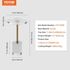 image:imageVEVOR Acrylic Folding Tray Table Acrylic End Table with Folding X Leg Clear Acrylic Side Table for Coffee Drink Food Snack for Living Room amp BedroomBrushed Brass