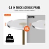 image:imageVEVOR Acrylic Folding Tray Table Acrylic End Table with Folding X Leg Clear Acrylic Side Table for Coffee Drink Food Snack for Living Room amp BedroomBrushed Brass
