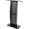 image:imageVEVOR Acrylic Podium 47 Clear Acrylic Podium Stand with Wide Reading Surface amp Storage Shelf FloorStanding Clear Pulpits Acrylic for Church Office School47 Black