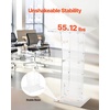 image:imageVEVOR Acrylic Podium 47 Clear Acrylic Podium Stand with Wide Reading Surface amp Storage Shelf FloorStanding Clear Pulpits Acrylic for Church Office School43 White