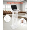 image:imageVEVOR Acrylic Podium 47 Clear Acrylic Podium Stand with Wide Reading Surface amp Storage Shelf FloorStanding Clear Pulpits Acrylic for Church Office School43 White