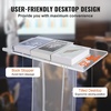 image:imageVEVOR Acrylic Podium 47 Clear Acrylic Podium Stand with Wide Reading Surface amp Storage Shelf FloorStanding Clear Pulpits Acrylic for Church Office School47 White