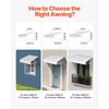 image:imageVEVOR Aluminum Awning 48 x 42 in Durable Window Awning Door Canopy Lightweight and Stable Aluminum Exterior Awnings Rain Snow Sunlight Protection for Door Entrance Windows Patio Porch40 x 42 inch
