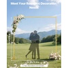 image:imageVEVOR Arch Backdrop Stand 6Ft 5Ft amp 4Ft Set of 3 Balloon Metal Arch Stand for Ceremony Gold Wedding Arch Backdrop Stand Fit for Birthday Party Baby Shower Graduations Holiday88ft