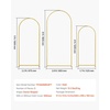 image:imageVEVOR Arch Backdrop Stand 6Ft 5Ft amp 4Ft Set of 3 Balloon Metal Arch Stand for Ceremony Gold Wedding Arch Backdrop Stand Fit for Birthday Party Baby Shower Graduations Holiday6ft 5ft 4ft