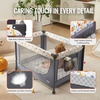 image:imageVEVOR Baby Travel Crib and Play Yard Folding Baby Playpen with Soft Mattress Pad Portable Toddlers Crib with Breathable Mesh and Travel Bag IndoorOutdoor Kid Activity Center for 036 Months Babies