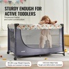 image:imageVEVOR Baby Travel Crib and Play Yard Folding Baby Playpen with Soft Mattress Pad Portable Toddlers Crib with Breathable Mesh and Travel Bag IndoorOutdoor Kid Activity Center for 036 Months Babies