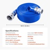 image:imageVEVOR Backwash Hose 15 in x 100 ft Blue PVC Hose with Clamps Camlock Aluminum Fittings Fit Various Pumps for Sewage Treatment Water Transportation and More Agricultural Purposes2 x 100 with connector
