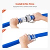 image:imageVEVOR Backwash Hose 15 in x 100 ft Blue PVC Hose with Clamps Camlock Aluminum Fittings Fit Various Pumps for Sewage Treatment Water Transportation and More Agricultural Purposes112 x 100 with connector