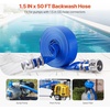 image:imageVEVOR Backwash Hose 15 in x 100 ft Blue PVC Hose with Clamps Camlock Aluminum Fittings Fit Various Pumps for Sewage Treatment Water Transportation and More Agricultural Purposes112 x 50 with connector