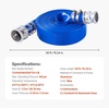 image:imageVEVOR Backwash Hose 15 in x 100 ft Blue PVC Hose with Clamps Camlock Aluminum Fittings Fit Various Pumps for Sewage Treatment Water Transportation and More Agricultural Purposes112 x 50 with connector