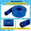 image:imageVEVOR Backwash Hose 15 in x 100 ft Blue PVC Hose with Clamps Camlock Aluminum Fittings Fit Various Pumps for Sewage Treatment Water Transportation and More Agricultural Purposes3 x 50
