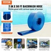 image:imageVEVOR Backwash Hose 15 in x 100 ft Blue PVC Hose with Clamps Camlock Aluminum Fittings Fit Various Pumps for Sewage Treatment Water Transportation and More Agricultural Purposes02 2 x 50