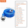 image:imageVEVOR Backwash Hose 15 in x 100 ft Blue PVC Hose with Clamps Camlock Aluminum Fittings Fit Various Pumps for Sewage Treatment Water Transportation and More Agricultural Purposes03 2 x 50 with connector