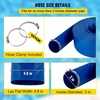 image:imageVEVOR Backwash Hose 15 in x 100 ft Blue PVC Hose with Clamps Camlock Aluminum Fittings Fit Various Pumps for Sewage Treatment Water Transportation and More Agricultural Purposes3 x 100