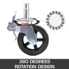 image:imageVEVOR Baker Scaffold Wheels 5 Scaffolding Rubber Swivel Caster Wheels with Dual Locking Heavy Duty Casters 126 Square Stem 330LBS Capacity per Wheel8 Solid Round Stem