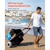 image:imageVEVOR Beach Dolly with Big Wheels for Sand 299 x 154 Cargo Deck w 12 Balloon Wheels 165LBS Loading Capacity Folding Sand Cart amp 27 to 447 Adjustable Height Heavy Duty Cart for Beach20 x 15 Cargo Deck  9 Balloon Wheels