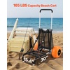 image:imageVEVOR Beach Dolly with Big Wheels for Sand 299 x 154 Cargo Deck w 12 Balloon Wheels 165LBS Loading Capacity Folding Sand Cart amp 27 to 447 Adjustable Height Heavy Duty Cart for Beach30 x 15 Cargo Deck  12 Balloon Wheels