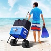 image:imageVEVOR Beach Dolly with Big Wheels for Sand 299 x 154 Cargo Deck w 12 Balloon Wheels 165LBS Loading Capacity Folding Sand Cart amp 27 to 447 Adjustable Height Heavy Duty Cart for Beach15 x 16 Cargo Deck  10 PE Solid Wheels
