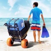 image:imageVEVOR Beach Dolly with Big Wheels for Sand 299 x 154 Cargo Deck w 12 Balloon Wheels 165LBS Loading Capacity Folding Sand Cart amp 27 to 447 Adjustable Height Heavy Duty Cart for Beach30 x 15 Cargo Deck  12 Balloon Wheels