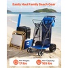 image:imageVEVOR Beach Dolly with Big Wheels for Sand 299 x 154 Cargo Deck w 12 Balloon Wheels 165LBS Loading Capacity Folding Sand Cart amp 27 to 447 Adjustable Height Heavy Duty Cart for Beachw Insulated Cooler Bag