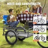 image:imageVEVOR Bike Cargo Trailer 70275 lbs Load Capacity Foldable Compact Storage amp Quick Release with Universal Hitch 20 Wheels Fits Most Bike Wheels Carbon Steel Frame HeavyDuty Bicycle Wagon Cart275lbs