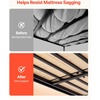 image:imageVEVOR Bunkie Board Twin Size 35 x 71 Foldable Box Spring 04 Thicker Wooden Bed Boards for Under Mattress Bed Slats with No Assembly Required Easytouse Bed Support BoardQueen