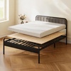 image:imageVEVOR Bunkie Board Twin Size 35 x 71 Foldable Box Spring 04 Thicker Wooden Bed Boards for Under Mattress Bed Slats with No Assembly Required Easytouse Bed Support BoardKing