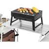 image:imageVEVOR Camping Kitchen Table Outdoor Camp Cooking Table Aluminum Portable Cook Station with Storage Cupboard Carrying Bag Detachable Windscreen Quick Setup for BBQ Party Picnic RV Travel BlackBrown