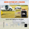 image:imageVEVOR Camping Kitchen Table Outdoor Camp Cooking Table Aluminum Portable Cook Station with Storage Cupboard Carrying Bag Detachable Windscreen Quick Setup for BBQ Party Picnic RV Travel BlackBlack