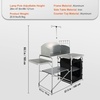 image:imageVEVOR Camping Kitchen Table Outdoor Camp Cooking Table Aluminum Portable Cook Station with Storage Cupboard Carrying Bag Detachable Windscreen Quick Setup for BBQ Party Picnic RV Travel BlackBlack