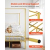 image:imageVEVOR Canopy Bed Frame Twin Size Metal Canopy Bed with Minimalist Headboard amp Four Posters Design Heavy Duty Steel Slats Support Underbed Storage Space No Box Spring Needed Easy Assembly PinkQueen