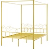 image:imageVEVOR Canopy Bed Frame Twin Size Metal Canopy Bed with Minimalist Headboard amp Four Posters Design Heavy Duty Steel Slats Support Underbed Storage Space No Box Spring Needed Easy Assembly PinkQueen