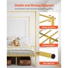 image:imageVEVOR Canopy Bed Frame Twin Size Metal Canopy Bed with Minimalist Headboard amp Four Posters Design Heavy Duty Steel Slats Support Underbed Storage Space No Box Spring Needed Easy Assembly PinkFull