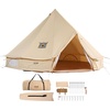 image:imageVEVOR Canvas Tent Bell Yurt 4 Seasons for Camping with Stove Jack Breathable Holds up to 4 People Family Camping Outdoor Hunting Party3m98ft