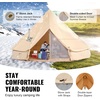 image:imageVEVOR Canvas Tent Bell Yurt 4 Seasons for Camping with Stove Jack Breathable Holds up to 4 People Family Camping Outdoor Hunting Party4m1312ft